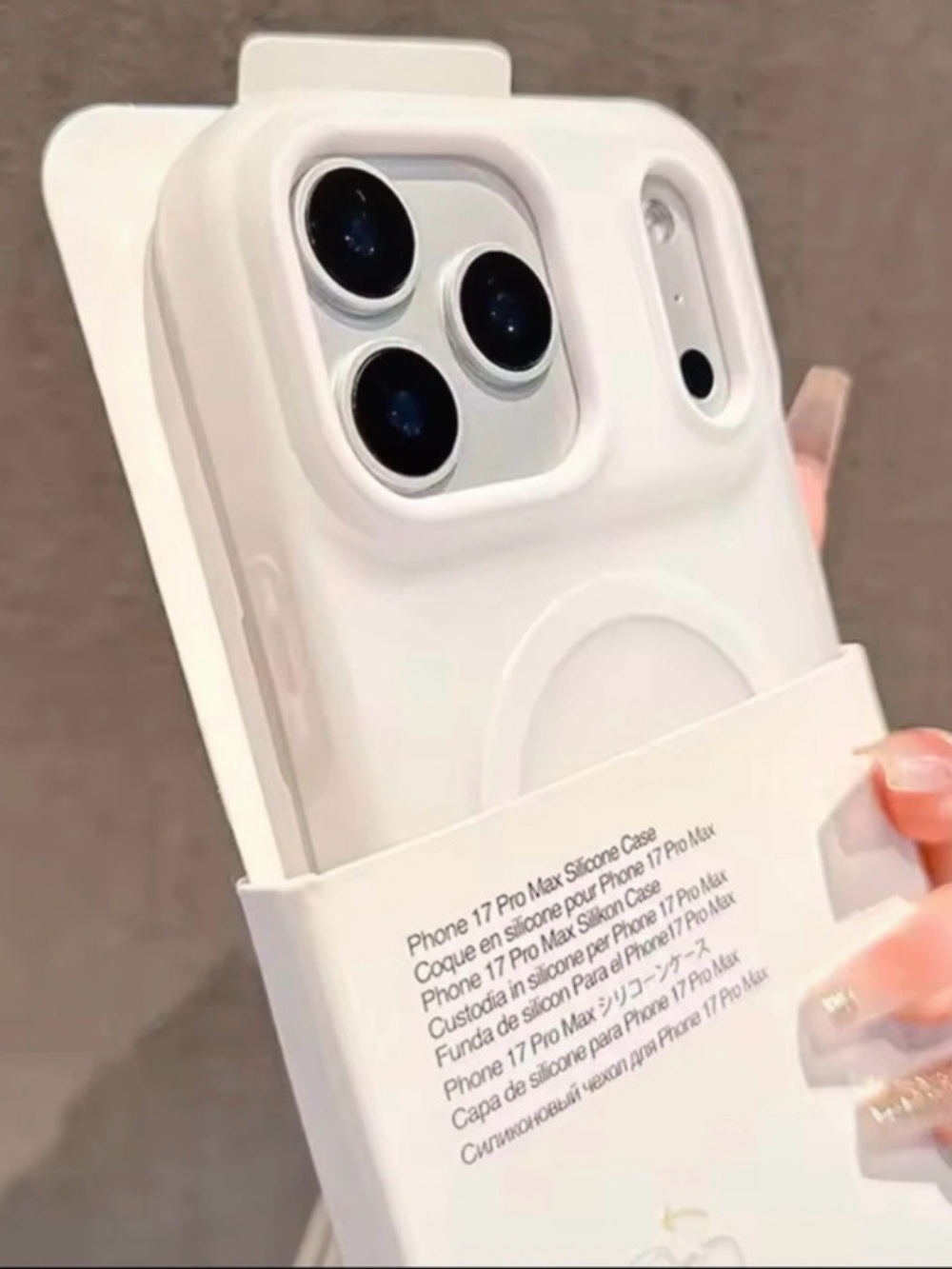 White Silicone Phone Case for iPhone 17 Pro Max
